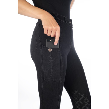 Damesbroek Harbour Island Denim met siliconen kniestukken HKM Damesbroek Harbour Island Denim met siliconen kniestukken HKM
