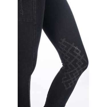 Damesbroek Harbour Island Denim met siliconen kniestukken HKM Damesbroek Harbour Island Denim met siliconen kniestukken HKM