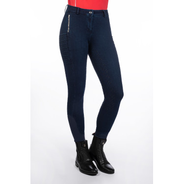 Damesbroek Aruba Denim full grip siliconen HKM Damesbroek Aruba Denim full grip siliconen HKM