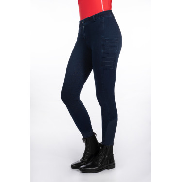 Damesbroek Aruba Denim full grip siliconen HKM Damesbroek Aruba Denim full grip siliconen HKM