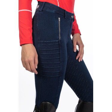 Damesbroek Aruba Denim full grip siliconen HKM Damesbroek Aruba Denim full grip siliconen HKM