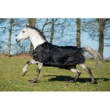 Premium deken voor buiten HKM 1680D 200g gladde voering Zwart