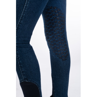 Kinderbroek Aymee Denim met siliconen zitvlak HKM Kinderbroek Aymee Denim met siliconen zitvlak HKM