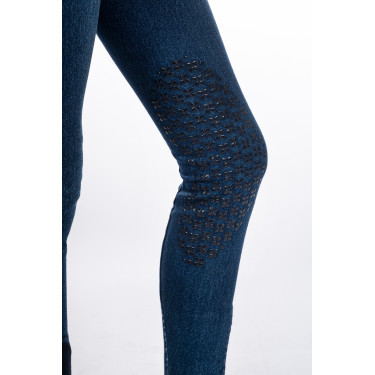 Kinderbroek Aymee Denim met siliconen zitvlak HKM Kinderbroek Aymee Denim met siliconen zitvlak HKM