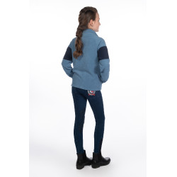 Kinderbroek Aymee Denim met siliconen zitvlak HKM Donkerblauw Kinderbroek Aymee Denim met siliconen zitvlak HKM Donkerblauw
