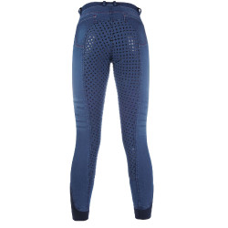 Zomerbroek Denim Easy 3/4 siliconen HKM Spijkerblauw Zomerbroek Denim Easy 3/4 siliconen HKM Spijkerblauw