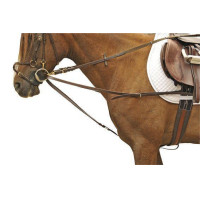 HKM Duitse teugels met gespen van roestvrij staal Zwart