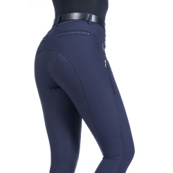 Broek Equine Sports Style met volledig siliconen zitvlak HKM Donkerblauw