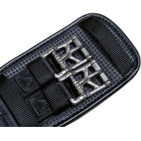 Singel dressuur gel PVC Snap HKM Zwart