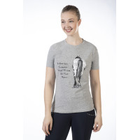 T-shirt Paarden laten Hoefafdrukken HKM Lichtgrijs / gemêleerd T-shirt Paarden laten Hoefafdrukken HKM Lichtgrijs / gemêleerd