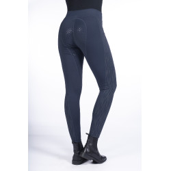 Flow Reflective legging met volledige siliconen zit HKM Donkerblauw Flow Reflective legging met volledige siliconen zit HKM Donkerblauw