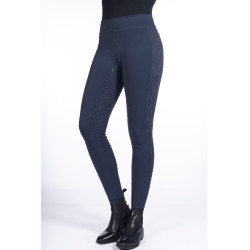 Flow Reflective legging met volledige siliconen zit HKM Donkerblauw Flow Reflective legging met volledige siliconen zit HKM Donkerblauw