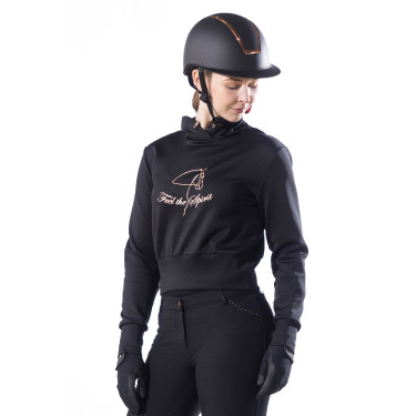 Sweat Equestrian Rosegold Stijl HKM Zwart
