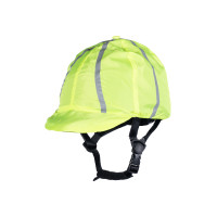 Reflecterende Toque HKM voor helm Fluogeel