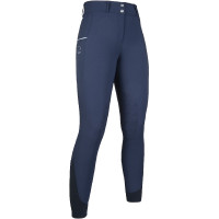 Comfort Flo Style broek met siliconen kniestukken HKM Donkerblauw Comfort Flo Style broek met siliconen kniestukken HKM Donkerblauw