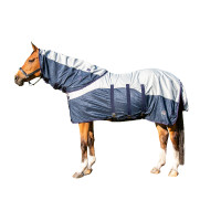 Fliegendecke Rain Halsteil & Decke HKM Donkerblauw / grijs Fliegendecke Rain Halsteil & Decke HKM Donkerblauw / grijs
