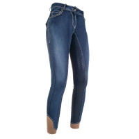 Pasadena Summer Denim broek met volledige zit in s. HKM Spijkerblauw Pasadena Summer Denim broek met volledige zit in s. HKM Spijkerblauw