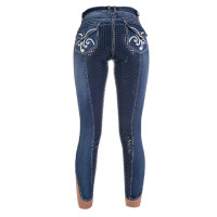 Pasadena Summer Denim broek met volledige zit in s. HKM Spijkerblauw Pasadena Summer Denim broek met volledige zit in s. HKM Spijkerblauw
