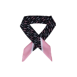 Sjaal Harcour Sarja Zwart / roze / wit