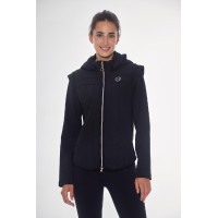 Bi-materialen jas Harcour Hadar dames Zwart