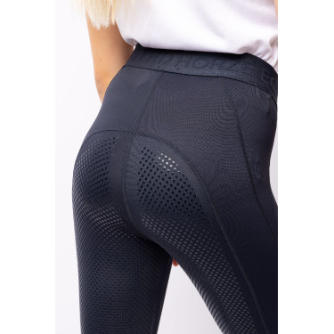 Kinderpaardrijlegging met volledig siliconen zitvlak Madison Horze Donker marineblauw