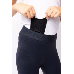 Kinderpaardrijlegging met volledig siliconen zitvlak Madison Horze Donker marineblauw