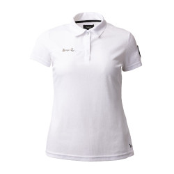 Functioneel poloshirt met korte mouwen Denise dames Horze Wit