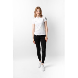 Functioneel poloshirt met korte mouwen Denise dames Horze Wit