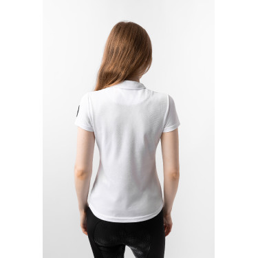 Functioneel poloshirt met korte mouwen Denise dames Horze Wit