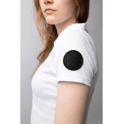 Functioneel poloshirt met korte mouwen Denise dames Horze Wit