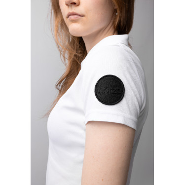 Functioneel poloshirt met korte mouwen Denise dames Horze Wit