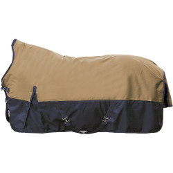 Highneck deken HKM Winnipeg 1200D 200g Lichtbruin / donkerblauw