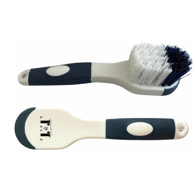 Tweegekleurde voetborstel T de T Marine / wit Blauw