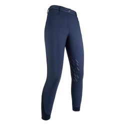 Softshell broek Elegance Style siliconen kniestukken HKM Donkerblauw Softshell broek Elegance Style siliconen kniestukken HKM Donkerblauw