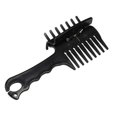 Kam met vlechthulp HKM Zwart