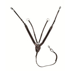 Jachtmartingaal met brede elastiek HKM Zwart