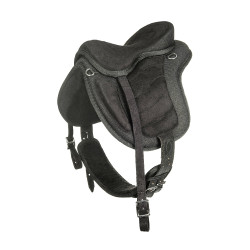 Shetland zadel zonder boom HKM Zwart / zwart
