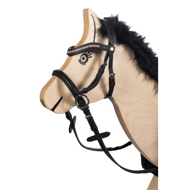 Bitloze hoofdstel Funny Horses, voor houten paarden HKM Zwart / fuchsia Bitloze hoofdstel Funny Horses, voor houten paarden HKM Zwart / fuchsia