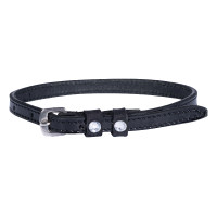 HKM Crystal sporenriempjes van lakleer Zwart