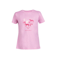 Kinder-T-shirt HKM I love horse riding Roze