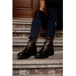 Leren laarzen Rose rits aan de voorkant Horze Donkerbruin