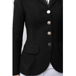 Wedstrijdjas met mesh Gabrielle dames B Vertigo Zwart