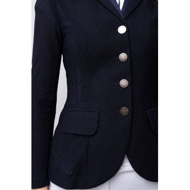 Wedstrijdjas met mesh Gabrielle dames B Vertigo Donker marineblauw Wedstrijdjas met mesh Gabrielle dames B Vertigo Donker marineblauw