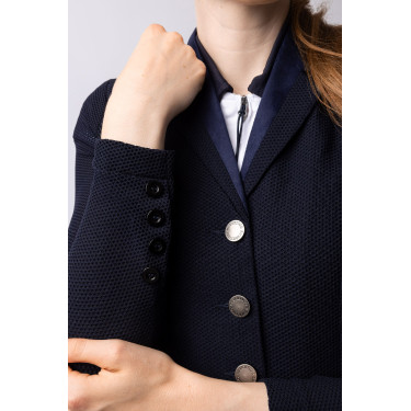 Wedstrijdjas met mesh Gabrielle dames B Vertigo Donker marineblauw Wedstrijdjas met mesh Gabrielle dames B Vertigo Donker marineblauw