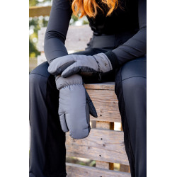 Reflecterende 3-vinger wanten Horze Donker reflecterend zilver