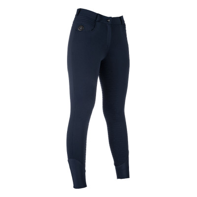 Broek HKM verwarmend Comfort Style 1/1 siliconen zonder batterij dames Bleu foncé
