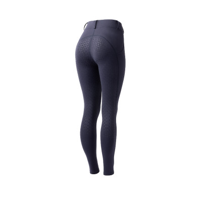 Winterlegging dames met volledige grip Horze Dea Bleu polaire