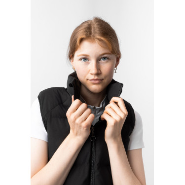 Mouwloze bodywarmer Horze Oona Zwart kaviaar