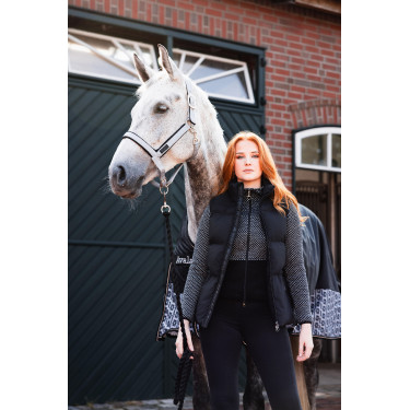 Mouwloze bodywarmer Horze Oona Zwart kaviaar