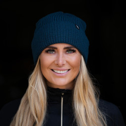 Muts Back on Track Ava van wol met omgeslagen rand Petrolblauw